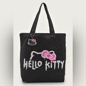 Forever 21 Hello Kitty & Friends black graffiti Tote bag